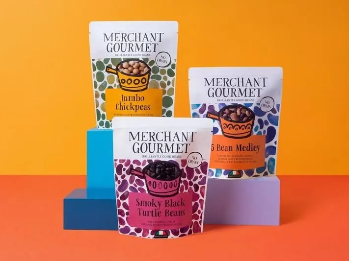 英國Merchant Gourmet 將豆類包裝更新為免排水袋