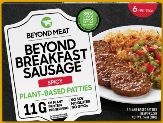 2020年Beyond Meat主打早餐專用的香腸植物肉餅