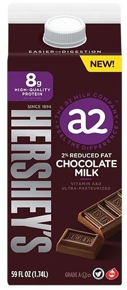 a2 Milk與Hershey聯名推出巧克力牛奶