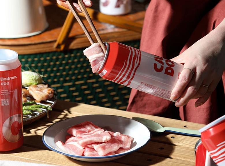 韓國豬肉品牌「DODRAM (도드람)」推出罐裝五花肉
