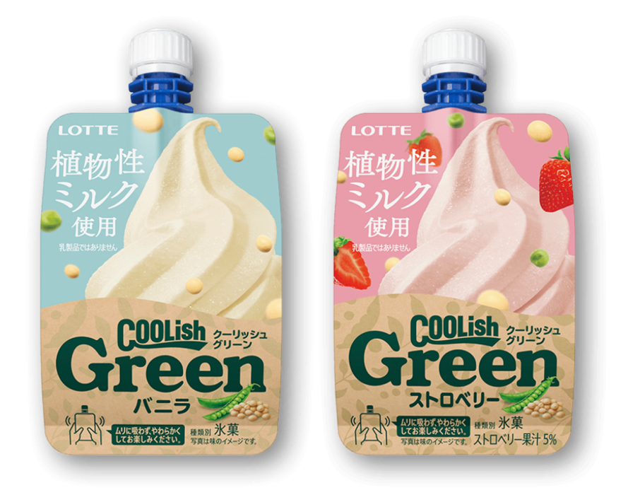 日本LOTTE推出Coolish Green酷立吸植物奶冰淇淋