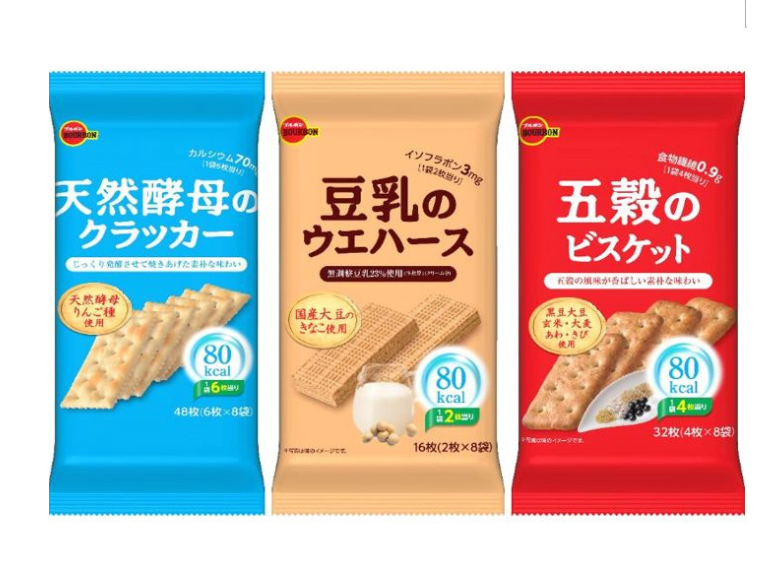 日本Bourbon 推出訴求每份80 Kcal餅乾協助健康管理